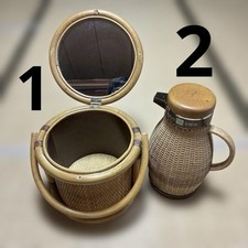 Zojirushi Mahobin Vakuumflasche mit Holzbox und rundem Spiegel Set zwei Boxen