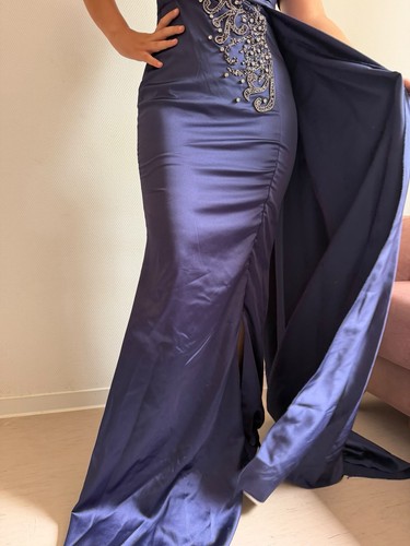 Damen abendkleid lang blau - abendkleid,