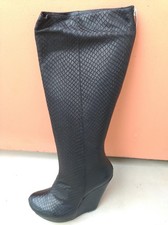 Tolle Leder Stiefel Schwarz