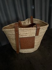 Loewe Basket Tragetasche Medium Beige Bast