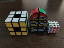Rubik's Cube Void Cube Minion Mini Puzzle Set gebraucht, leichte Gebrauchsspu...