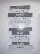 Wand Dekoration Holz Spruch 60x35 cm