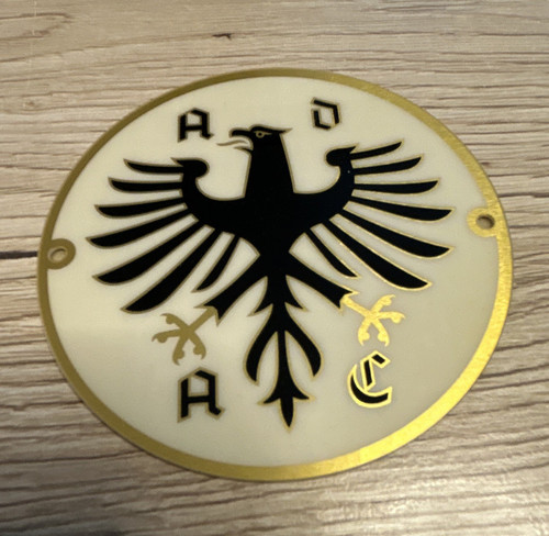 Rundes metall emblem - rundes, metall-emblem/plakette