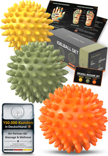 3er igelball massage set - massage, /