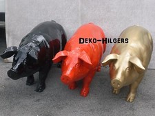 3X Schwein Schwarz Rot Gold