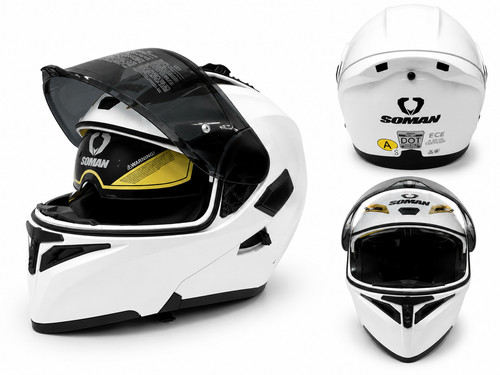 Motorradhelm weiß klapphelm - motorradhelm,