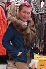 Winterjacke mit Echtpelzkragen Polarfuchs Jeansjacke Gr. S/M Wie Neu!