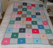 Decke Wolldecke Plaid Überwurf Sofaschoner Handarbeit Baumwolle 210 x 138 cm