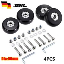 4 Stk Travel Koffer Rollen Ersatz Gepäck Reparatur Zubehör Mute Row Räder 50mm