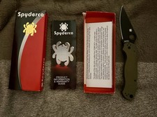Spyderco C81GPGRBKP2 ParaMilitary2 –  G-10  -  S30V - W-DLC  - Green