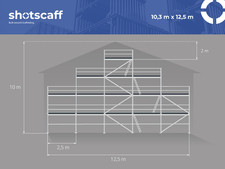 10x12,5m Giebelwand scaff 74