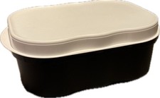 Tupperware Großer Laibwächter Bäckermeister Brotmax Brotbehälter Weiß/Blau