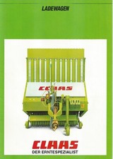 1 x Claas Ladewagen K+T+S+U Kompaktklasse Prospekt von 9.86 aus meiner Sammlung