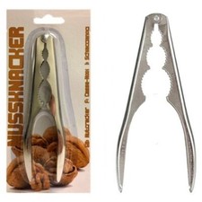 Nussknacker Nußknacker Nutcracker für drei Nussgrößen, Metall, silber, ca. 16 cm