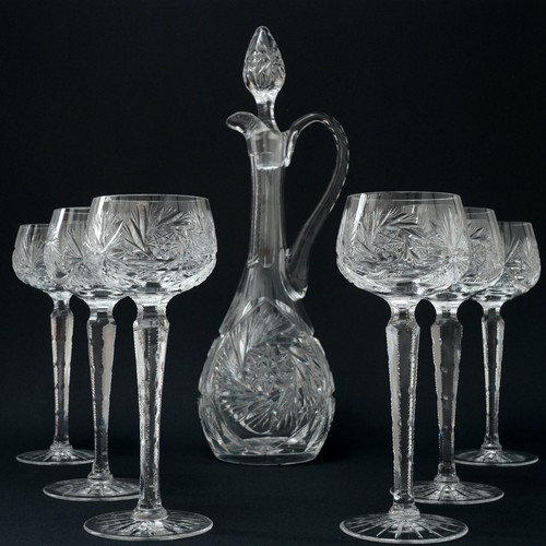 Jugendstil kristallglas - 6x,