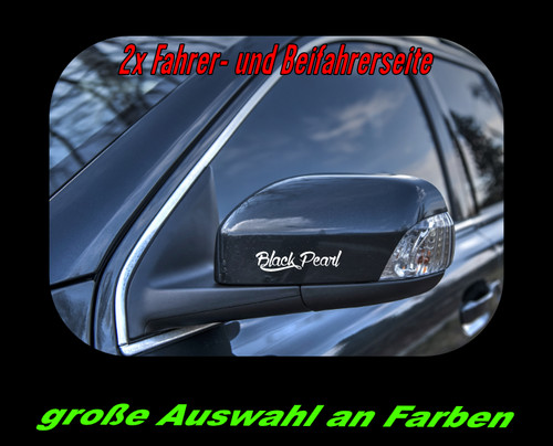 Black pearl spiegel aufkleber - black,