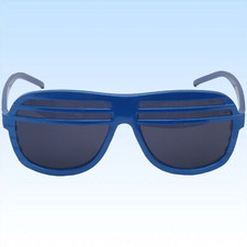 Atzenbrille Blau metallic