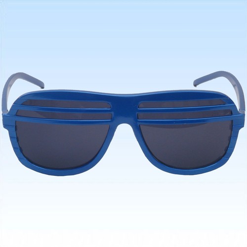 Atzenbrille blau metallic - atzenbrille,