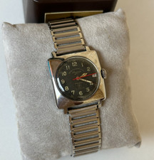 1960's Vintage West End Watch Co. Sowar Squared Green 32mm W/Box Date Men Manual