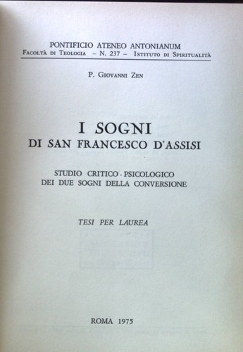 Sogni san francesco - di,