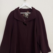 Vintage Damen Mantel Rot Gr