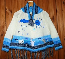 Kinder Poncho Gr.92*98, weiß