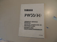 Fahrer Wartungs handbuch Kindercross Yamaha PW50 (H) 1996 Reparatur anleitung