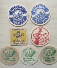 7 alte Bierdeckel Rosenbräu