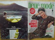 Neue Mode 76/08 w/Burda Herbst Stricken Häkeln Vollschlanke 70er Modezeitschrift
