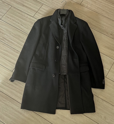 Herren mantel schwarz yorn - 52,