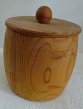 Holz Faß mit Deckel, Holzfäßchen, natur, ca. 15 cm Durchmesser, ca. 16 cm hoch