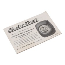 Electro Bewi Präzisions Belichtungsmesser Bedienungsanleitung