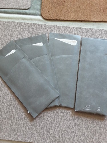 Bestecktaschen 100 stück grau - bestecktaschen,