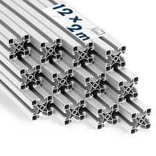 Alu Profil 12x 40x40mm light 2m System-, Montage-, Konstruktionsprofil Nut 8