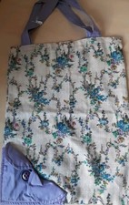 Große Tasche , Stoffbeutel Creme- Mehrfarbig  Leinen, Handarbeit - NEU