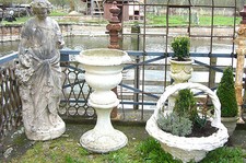 Vase Pflanzgefäß Blumentopf Jardiniere urn Brunnen Garten Pflanztopf Trog
