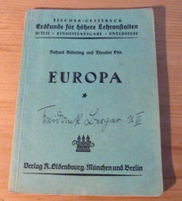 Altes Buch Länderkunde von Europa Erdkunde 1927 Fischer-Geistbeck 22. Auflage