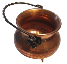 Blumen Topf, Dreibeinkessel, Kupfer Miniatur Kessel, kl. Wasserkessel RARITÄT