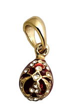 Anhänger Ei Stil Faberge Rot