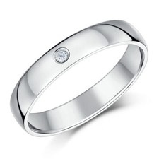 4 mm Palladium Diamant Ehering