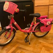 SET PUKY: Mädchen Fahrrad 16 Z mit Korb und Puky Fahrradtasche , pink . WIE NEU!