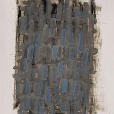 Francis Zeischegg Abstrakt Konzeptkunst signiert Mischtechnik auf Papier 1990