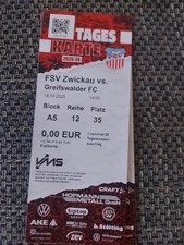 Sammler Ticket  FSV Zwickau-