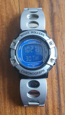 Uhr Armbanduhr - Seltene Citizen Night Rollers Chronograph Digital in blau