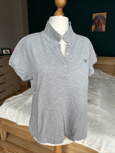 Gant damen polo shirt grau - damen, polo-shirt