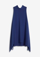 Chiffonkleid mit Schalkragen