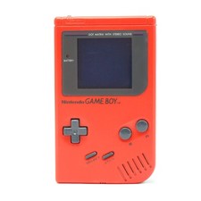 GameBoy - Konsole #Custom Case rot-grün + Backlight #blau [bivert] Top Zustand