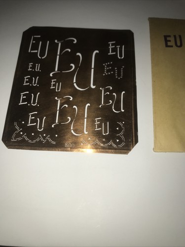 Wäschemonogramm - "eu“,