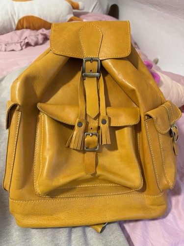 Echter leder rucksack aus - echter,