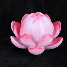 Bunte Lotus Laterne LED Buddha Lampe Seerose Nachtlicht Blumenlaternen (rot)